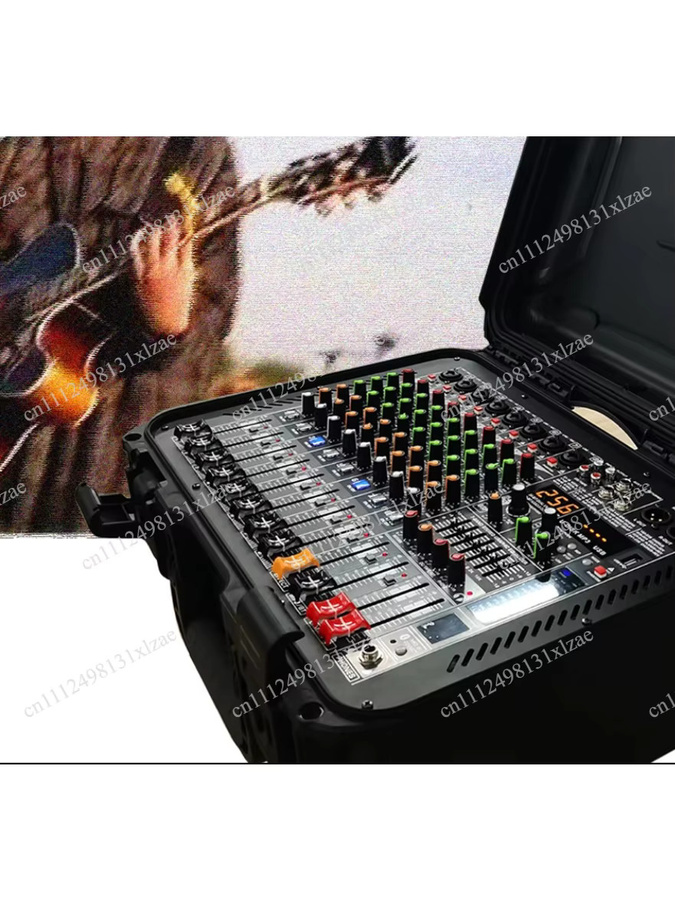 8-Kanal-Powermixer mit integriertem Verstärker in Schwarz für professionelle PA-Systeme - Bild 5