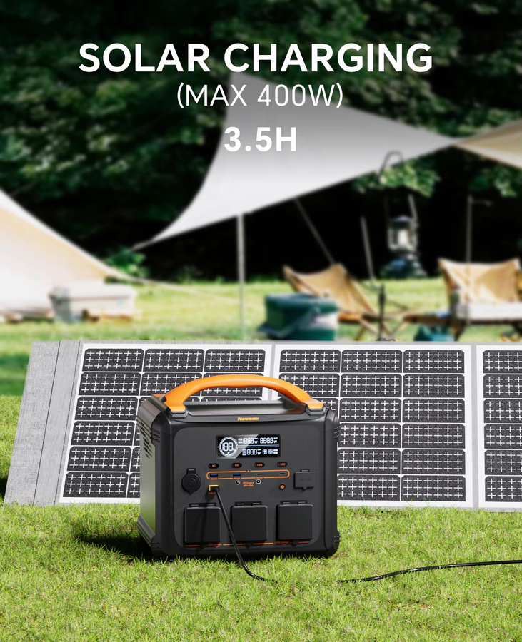 Newsmy S2000 Tragbare Powerstation 1300W Solargenerator mit 1102,5Wh LMFP-Batterie für Outdoor, Camping und Notstromversorgung zu Hause - Bild 5