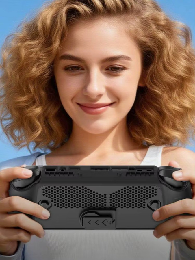 Stoßfeste Schutzhülle mit integriertem Ständer und Anti-Slip-Funktion für Asus ROG Ally in Schwarz - Bild 6