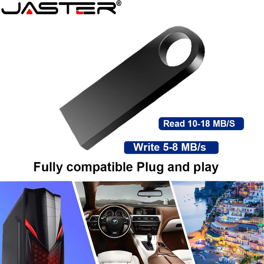 JASTER Hochgeschwindigkeits USB 2.0 Flash Drive mit 128 GB Speicher in Gold, Silber oder Schwarz - Bild 2