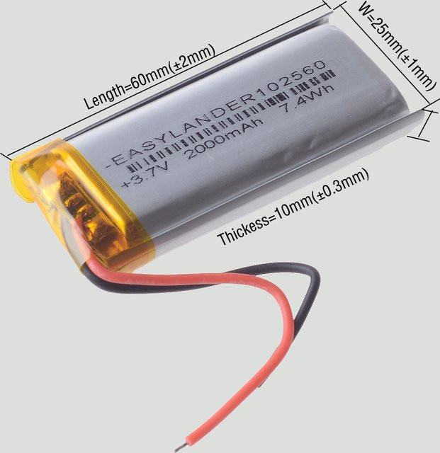 Easylander Lithium-Ionen-Polymer-Akku 3,7 V 2000 mAh in Silber - Bild 1
