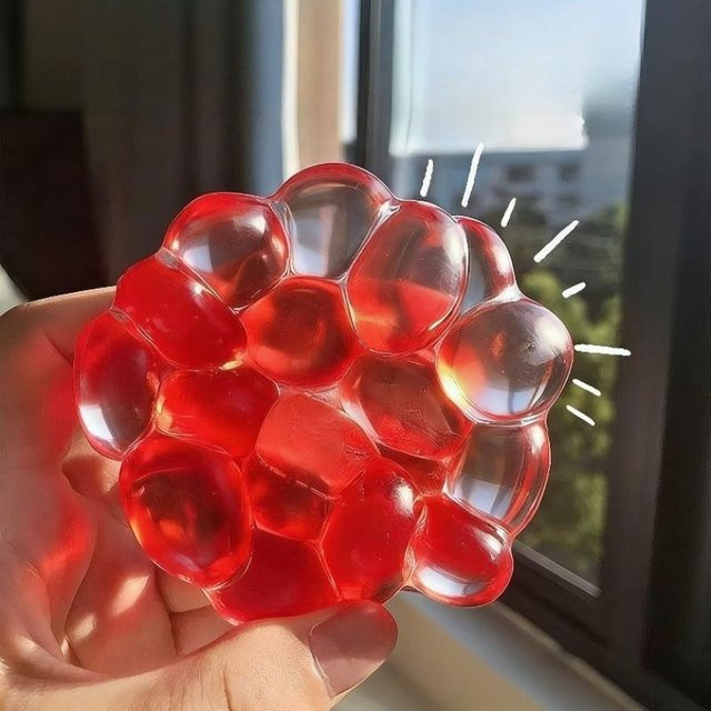 BC Pet Supplies Squishy Edelsteinball Knetspielzeug, rot - Bild 1