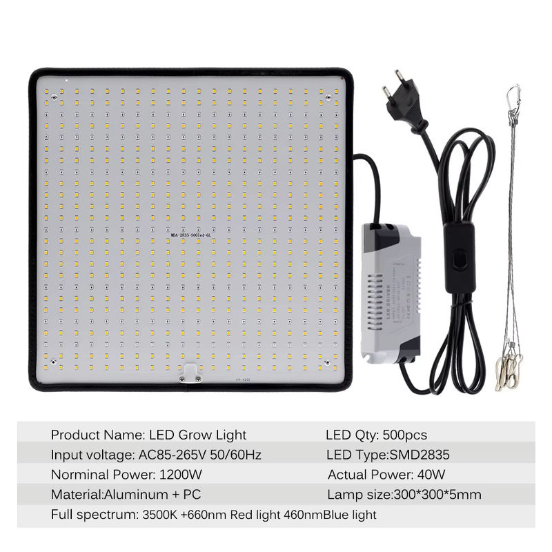 TRANYTON LED-Wachstumslicht Vollspektrum Phyto-Lampe 40 W für Indoor-Wachstumszelte und Pflanzen - Bild 3
