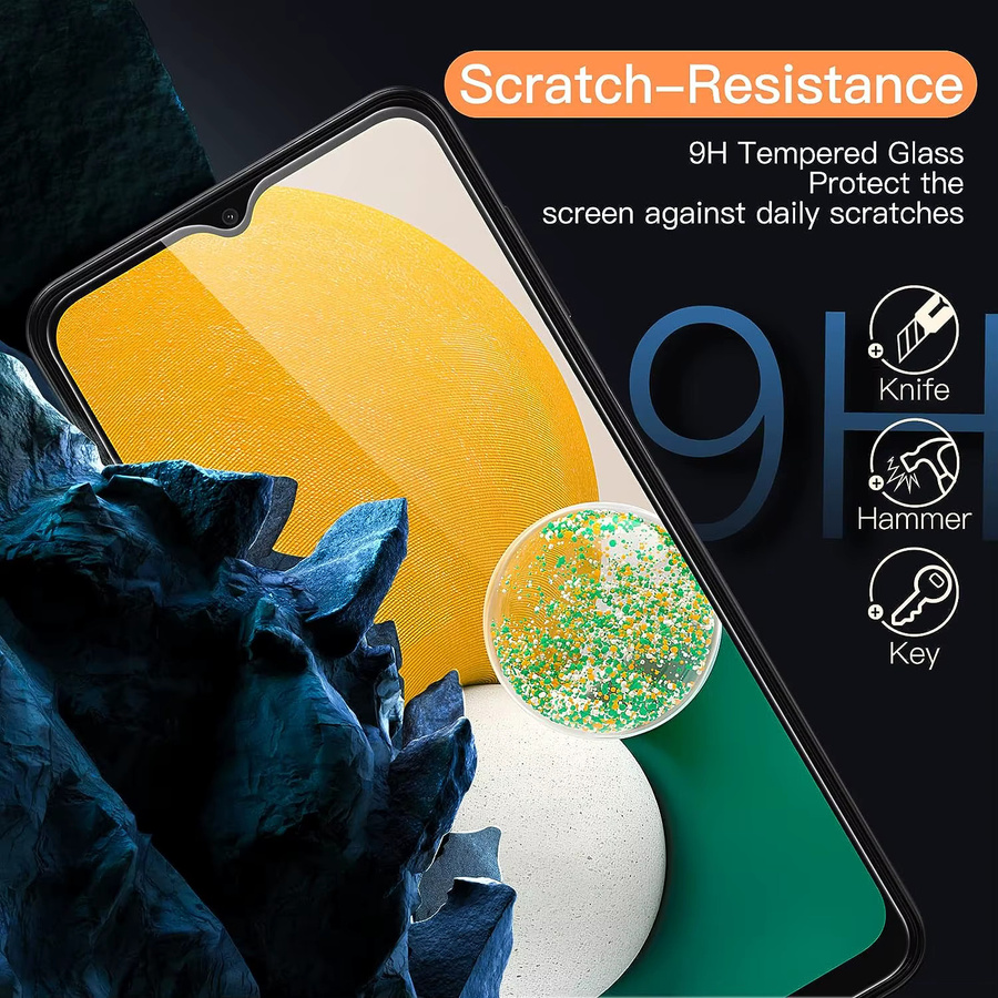 Samsung Galaxy A13 und A13 5G Displayschutzfolie aus 9H gehärtetem Glas, transparent - Bild 3