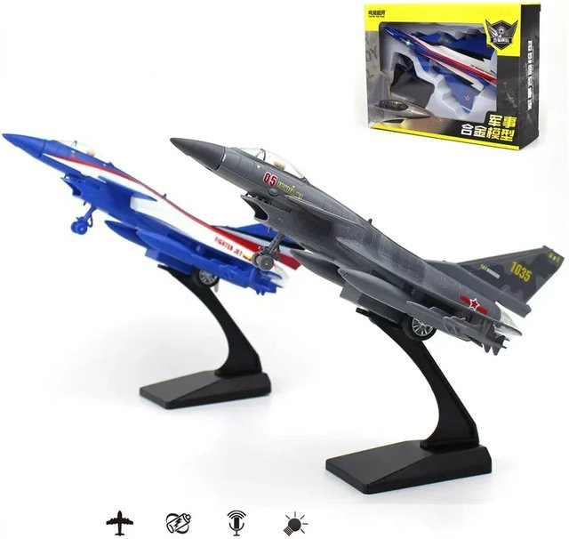 NEWAO MODEL J-10 Kampfjet Modell, Metall, Grau, Blau - Bild 1