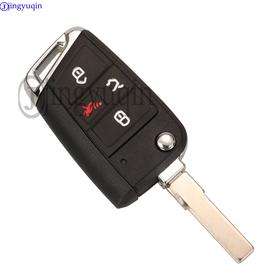 Jingyuqin Smart Remote Autoschlüssel-Fernbedienung Keyless Go 5G6959752BM 315MHz NBGFS125C1 MQB49/5C für Volkswagen Golf Tiguan 2018+ NCF2161W, Schwarz - Bild 2