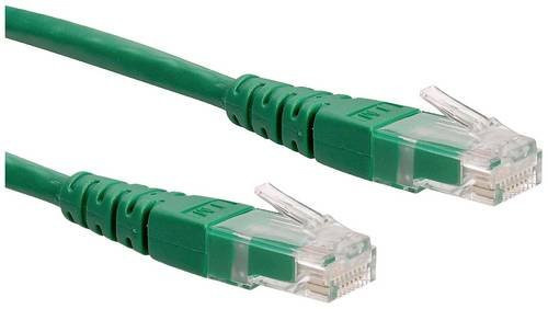 Roline RJ45 Patchkabel CAT 6 U/UTP Ethernet LAN Kabel Grün, Länge: 1,00 m - Bild 1