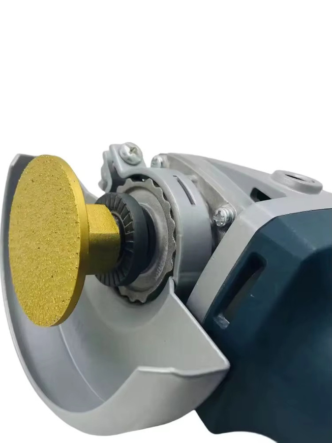 M14 Diamant-Schleifkopf flach gelötet in Gold für Granit, Quarz und Glas zur Bearbeitung von Arbeitsplatten und Kanten - Bild 2