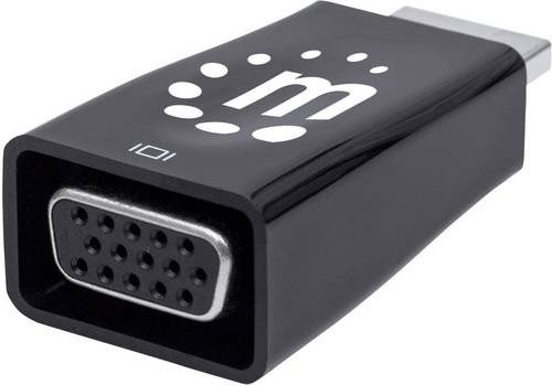 Manhattan 151542 HDMI Adapter mit VGA-Buchse und 3,5 mm Klinkenanschluss in Schwarz - Bild 1