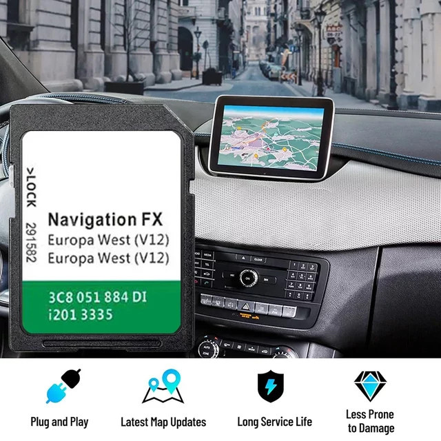 NAVINESA SD-Karte Navigation V12 Europa für VW RNS 310 Navigationssystem Update - Bild 1