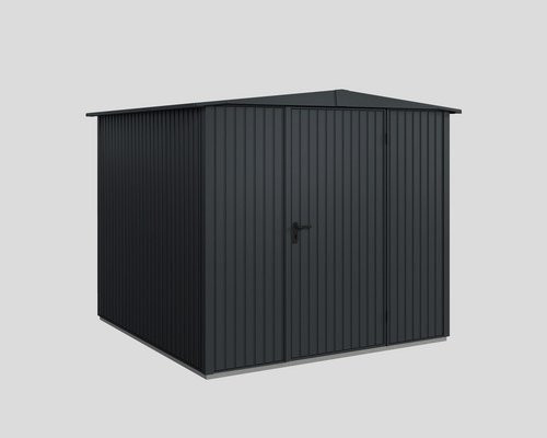 Ecostar Gerätehaus Trend-S aus Metall in Grau mit B/H/T: 238 x 216 x 238 cm - Bild 1