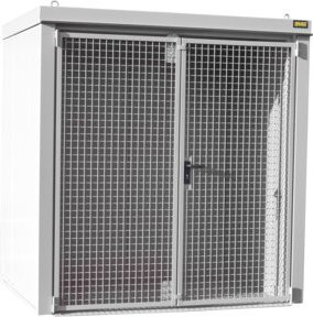 Bauer Südlohn Gasflaschencontainer GFC-B M2, feuerbeständig und abschließbar, für 35 Gasflaschen, Farbe: Grauweiß, B/T/H: 157,0 x 212,5 x 226,5 cm - Bild 1