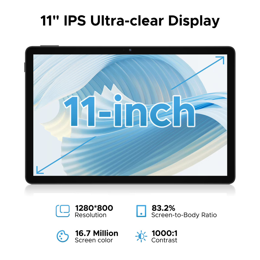 DOOGEE U11 Android 16 Tablet Blau mit 11 Zoll Ultra-Klar 90Hz Display, 4GB RAM, 128GB ROM und 8580mAh Akku - Bild 3