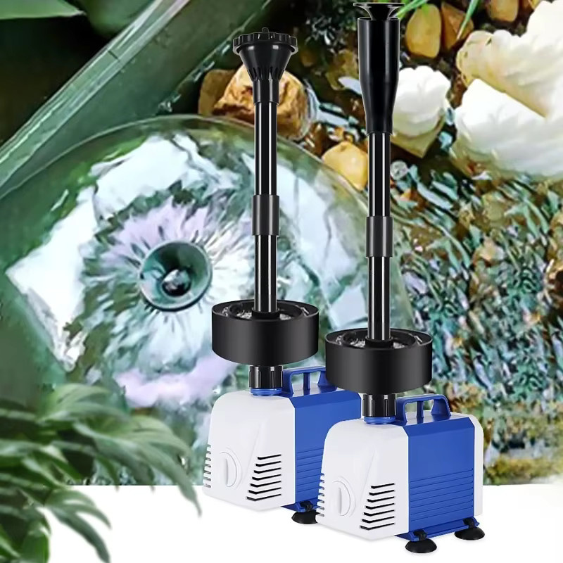 Dreamburgh Pilz-Brunnenpumpe für Fischteiche und Gartenlandschaften in Weiß - Bild 2