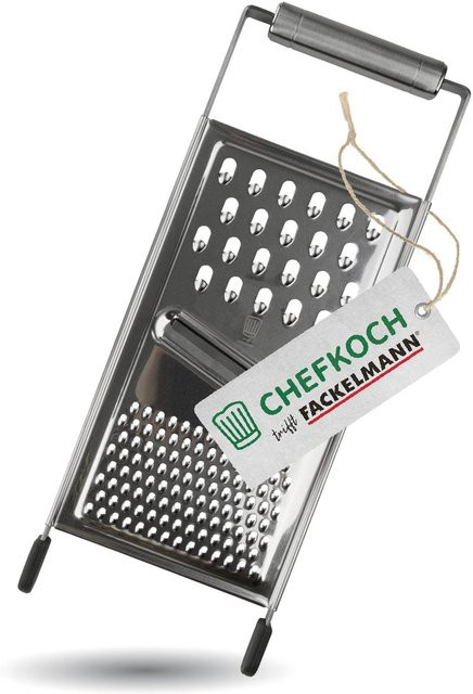 Fackelmann Universalreibe München aus Edelstahl in Silber mit rutschfester Basis und spülmaschinenfestem Design - Bild 1