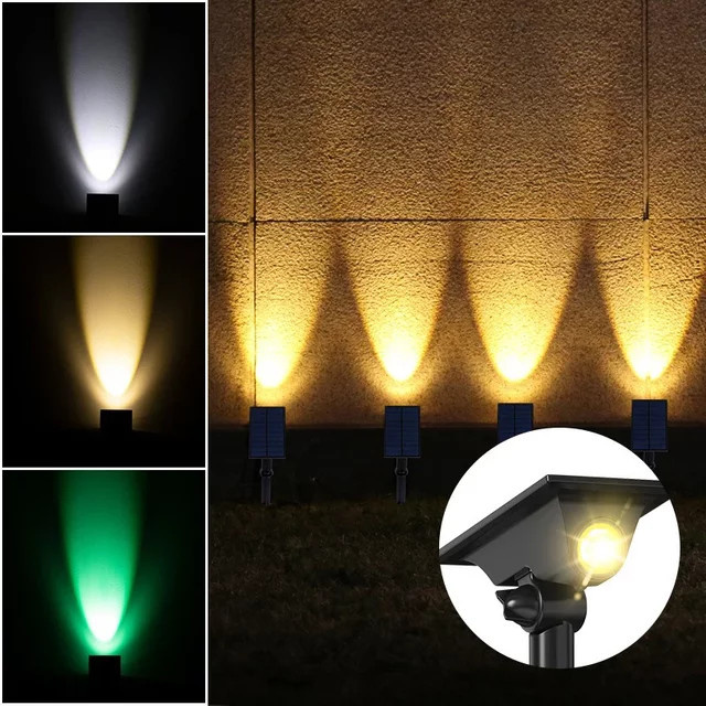 Wasserdichte LED Solar Gartenlampe in Schwarz für Garten, Balkon und Wege - Bild 1