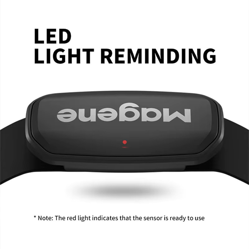 Magene H303 Herzfrequenzsensor mit Brustgurt in Schwarz, Bluetooth und ANT Dual Mode für Fahrrad und Sport - Bild 2