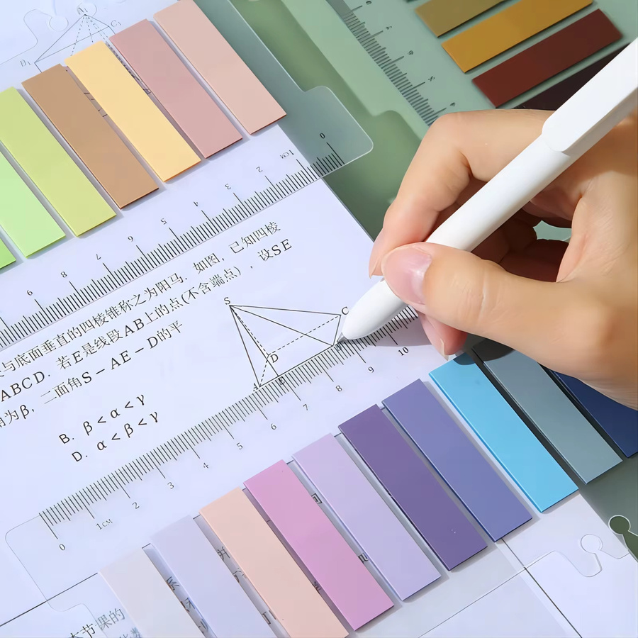 BUNKI Haftnotizen 6er-Serie in Multicolour als selbstklebende Memo-Aufkleber und Lesezeichen für Büro und Schule - Bild 2