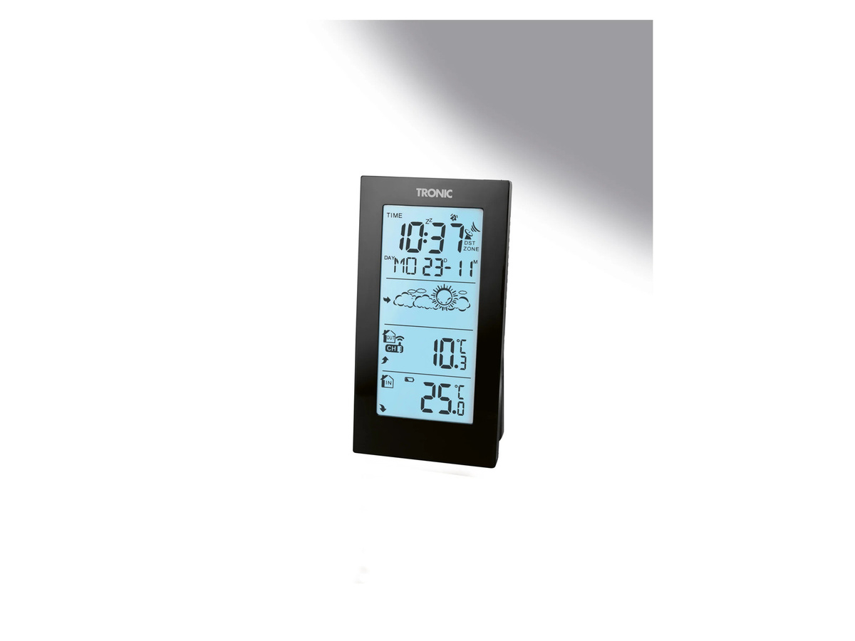 TRONIC Funk-Wetterstation in Schwarz - Bild 2