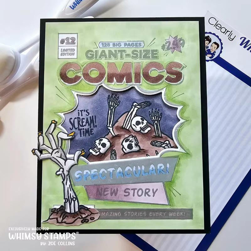 Transparenter Comic-Buch-Seitenrahmen als Stempel für DIY-Handwerk, Grußkarten und Scrapbooking aus Kunststoff - Bild 2