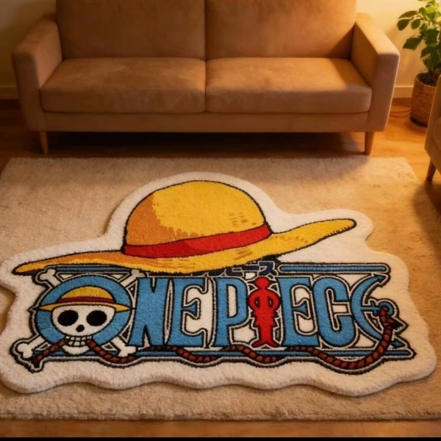 Bandai One Piece Anime Teppich mit Luffy Zoro und Chopper Motiv, fleckresistent, mehrfarbig - Bild 2