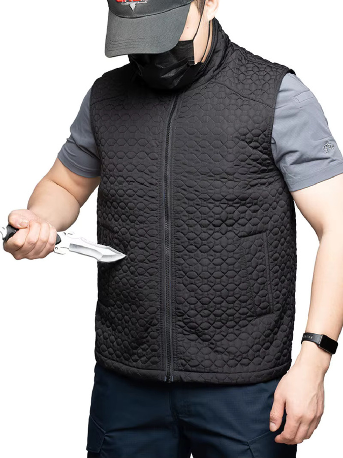Dingtop Safety Selbstverteidigungsweste SGS Level 5 in Schwarz, stichfest, schnittfest und flexibel - Bild 3