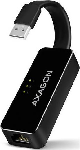 AXAGON USB 2.0 auf RJ45 Ethernet LAN Adapter in Schwarz, 15 cm Länge - Bild 1