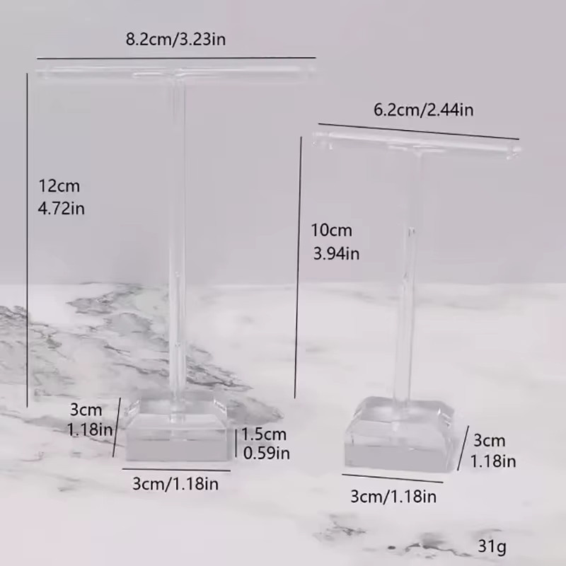 Ohrstecker Display Ständer, 2 Teile, Acryl, Transparent - Bild 3