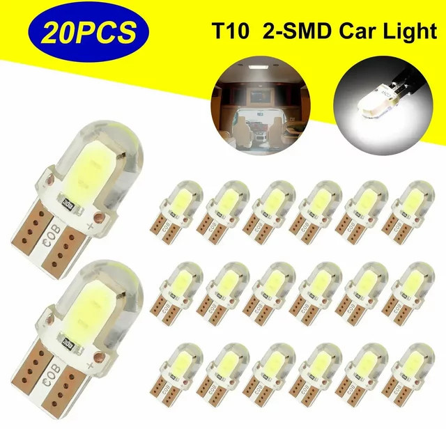 Amagi T10 COB LED Kennzeichenleuchten mit Silikon Gehäuse in Transparent, wasserdicht und hochhell - Bild 1