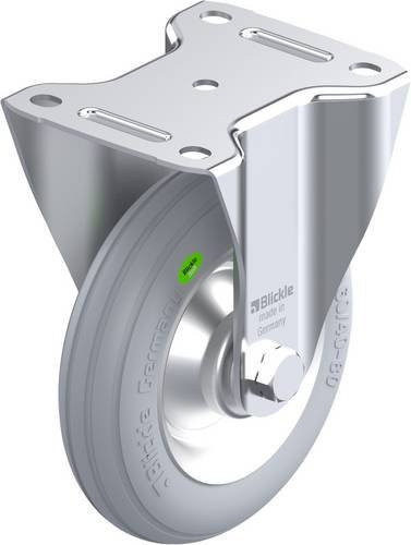 Blickle Bockrolle B-VW 162R-SG in Grau mit Stahlgehäuse und 160 mm Rad-Durchmesser, Tragfähigkeit max. 70 kg - Bild 1