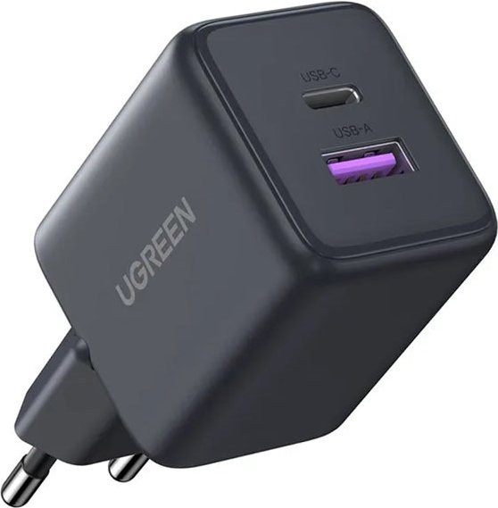 UGREEN X516 Netzladegerät mit 30W, 3A, 1 x USB-A und 1 x USB-C, Grau - Bild 1