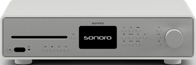 Sonoro MAESTRO Quantum Hi-Res Audio Internet-Receiver mit CD-Player in Weiß Matt/Silber - Bild 1