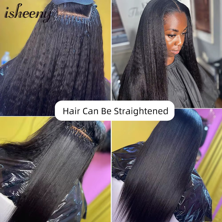 isheeny Yaki Straight Microlink I Tip Haarverlängerungen, Virgin Human Hair, Damen - Bild 3
