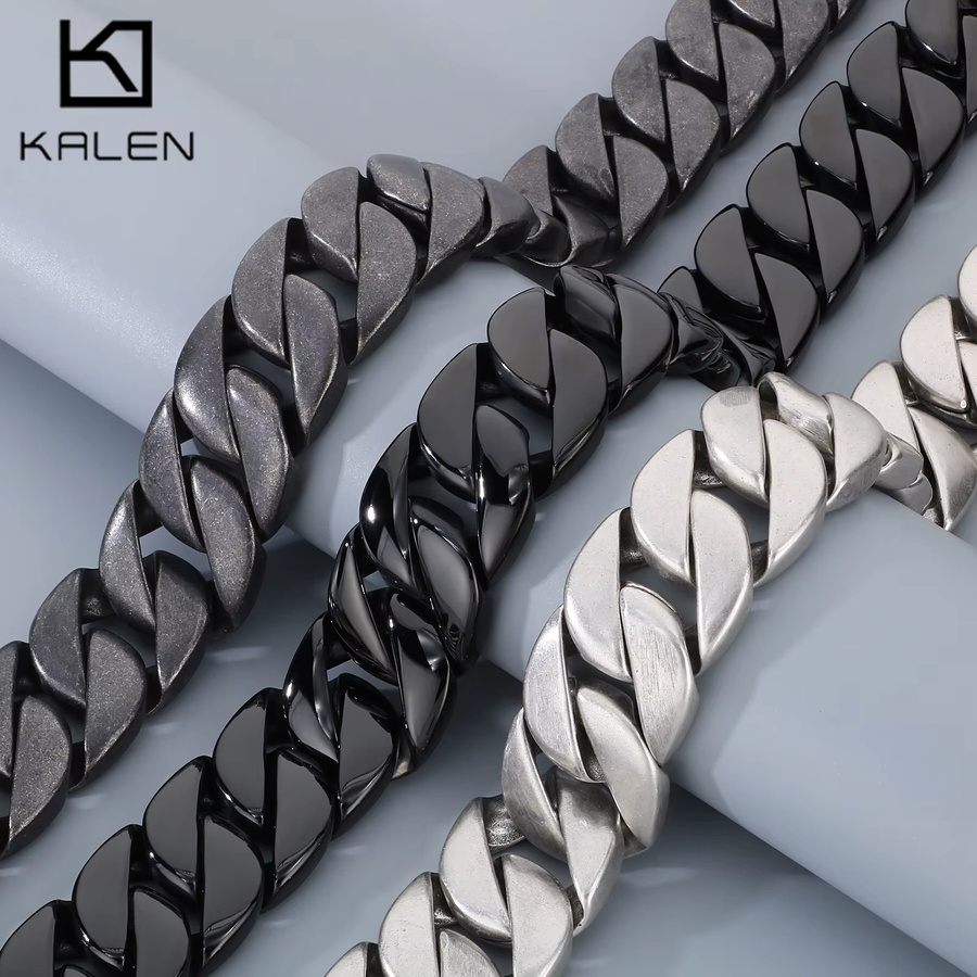 KALEN Halskette Edelstahl, Schwarz, 31 mm, Unisex - Bild 1