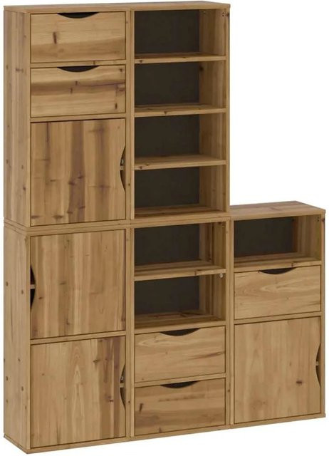 5er-Set vidaXL ODDA Beistellschränke aus Massivholz Kiefer in Braun, B/T/H: 40 x 24 x 79 cm - Bild 1