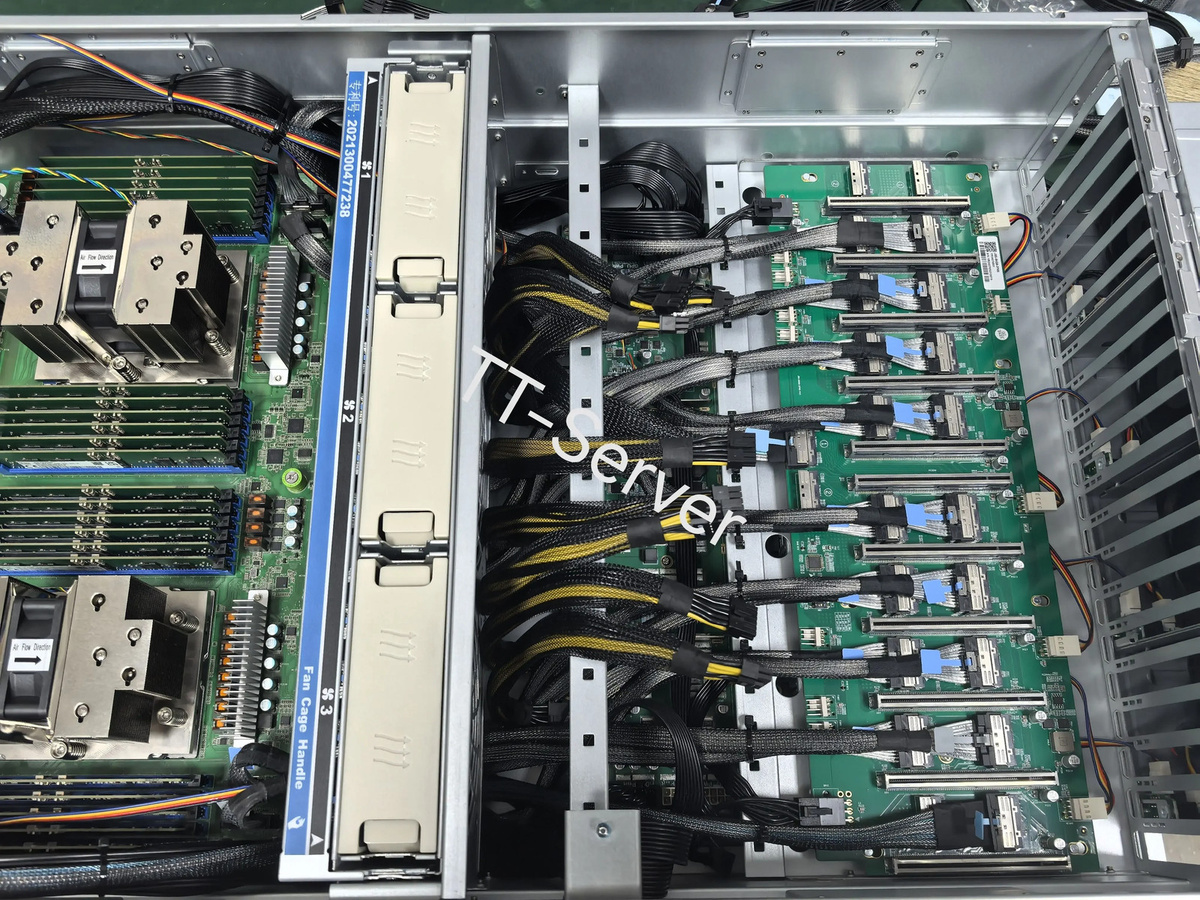 ADT-Link 8654 zu PCIe 4.0 x16 MCIO zu PCI-E 5.0 x16 Adapter-Baseplate für 8/10 Karten und 11-Slot GPU Grafikkarten in Grün - Bild 5
