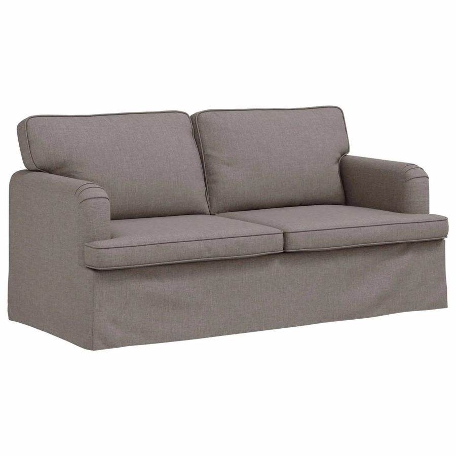 vidaXL Sofa in Taupe mit Stoffbezug und Metallrahmen B/T/H: 142 x 80 x 85 cm - Bild 2