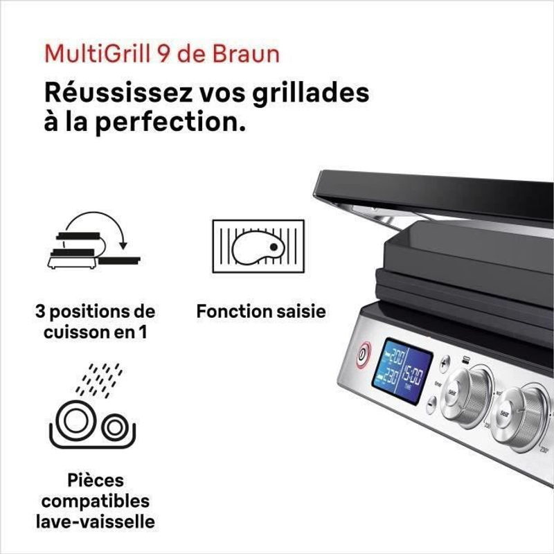 Braun Multigrill CG 9040 Kontaktgrill in Schwarz und Edelstahl - Bild 5