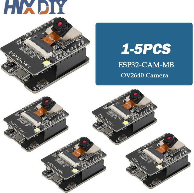 ESP32-CAM-MB WiFi-Modul mit OV3660 Kamera und OV2640 Upgrade, Seriell-zu-WiFi Entwicklungsboard mit Bluetooth in Schwarz - Bild 1