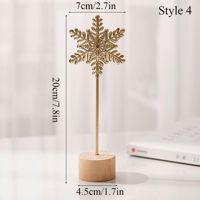 Love Home Garden Dekorative Ginkgoblatt Skulptur in Gold aus Metall und Holz für Wohnzimmer und Büro - Bild 1