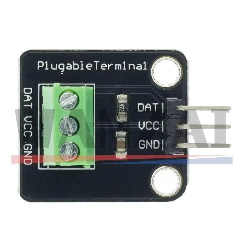 Bolantedz DS18B20 Temperatursensormodul-Kit in Schwarz mit 100 cm digitalem Sensorkabel und Edelstahl-Sondenklemmen-Adapter für Arduino - Bild 2