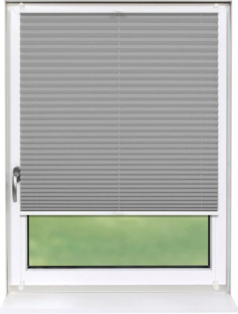 Deco-Raum Plissee Basic Klemmfix Grau blickdicht B: 50 cm, H: 150 cm - Bild 1