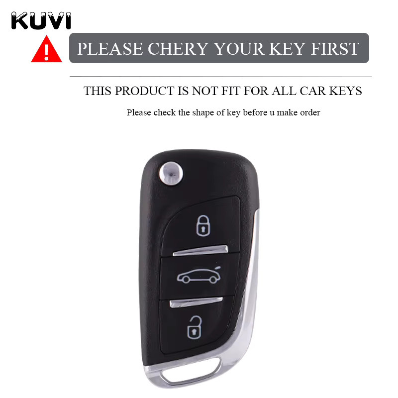 Kuvi TPU Auto Flip Schlüsselhülle für Citroen C1 C2 C3 C4 C5 XSARA PICA, Peugeot 306 407 807 und DS DS3 DS4 DS5 DS6 - Bild 2
