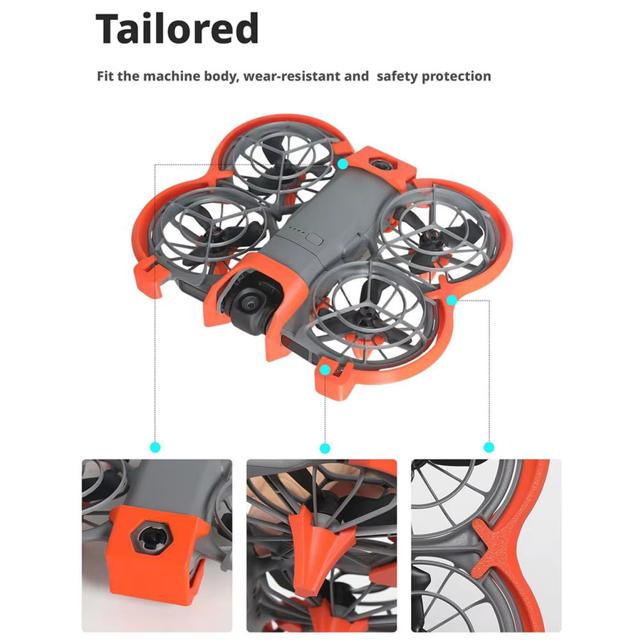 DJI NEO 2 Anti-Kollision Schutz Stoßstange und Propellerschutz Ring in Orange - Bild 3