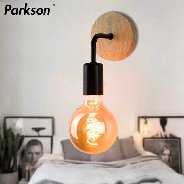PARKSON Vintage Wandleuchte im Industrial Design mit E27 Fassung, Schwarz, Glas Transparent - Bild 1
