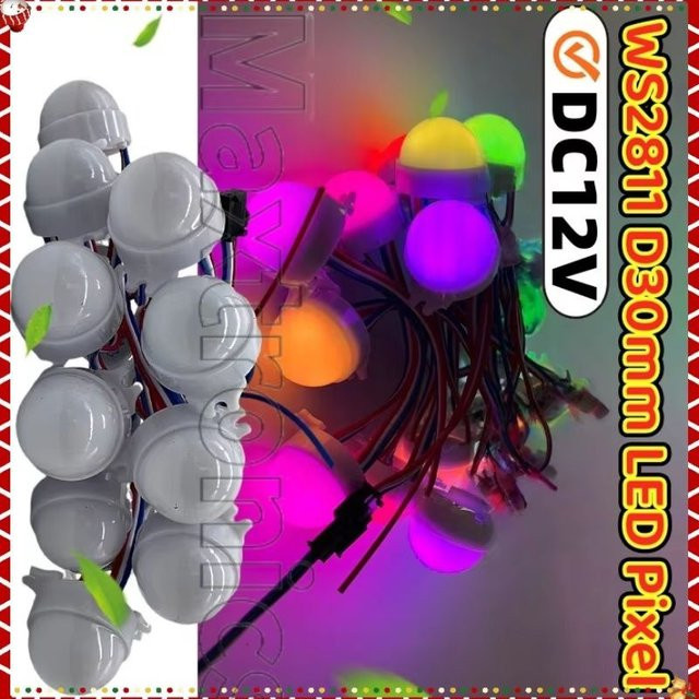20er Set WS2811 Diffuse LED Pixel Module RGB 5050 Multicolour IP68 DC12V mit 3 LEDs pro Modul - Bild 1