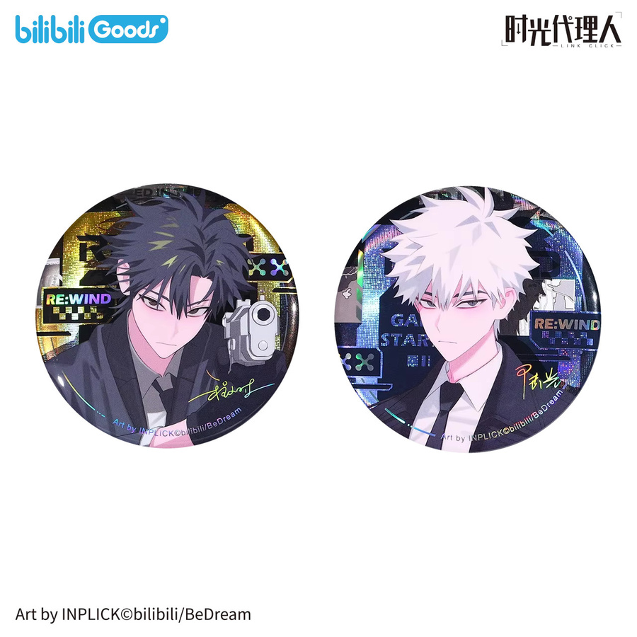 Link Click Anime Time Agent M.O.D Serie Re Wind Gu Zi Abzeichen Emaille Pin Acryl Charm Squeeze Toy Sammlerstück, Unisex - Bild 4