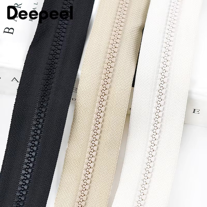 Deepeel Harz-Reißverschluss in Beige für Taschen und Daunenjacken, 5 oder 10 Meter Spulenrolle mit offenem Ende zum Nähen und Reparieren - Bild 5