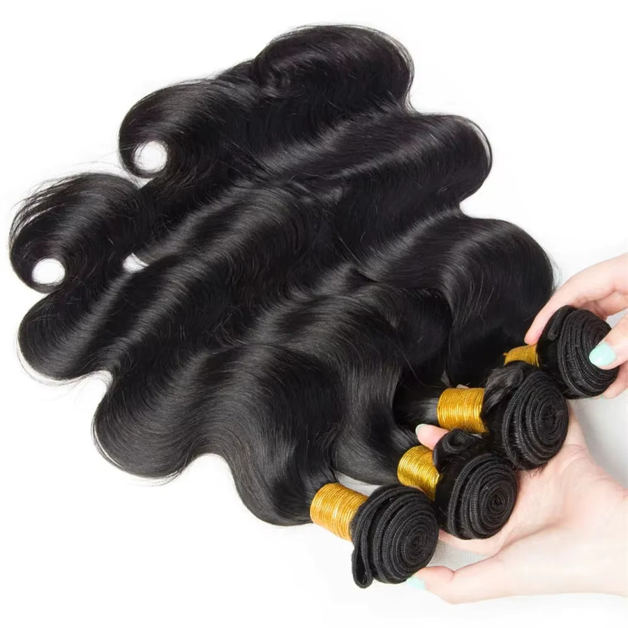 FUGANGXIU Body Wave Echthaar-Bündel, 3 Bündel, Remy-Qualität, Damen - Bild 4