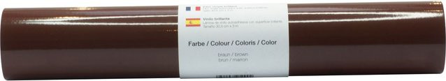 Selbstklebende Vinyl Folie von POLI-TAPE in Braun, glänzend - Bild 1